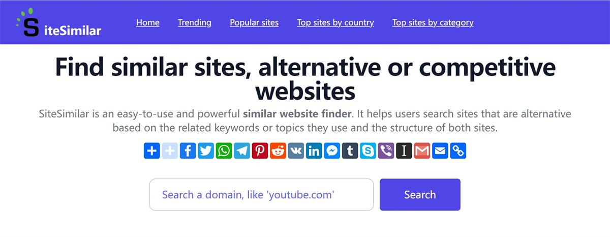 Similarsites超好用！一键搜索相似网站的神器