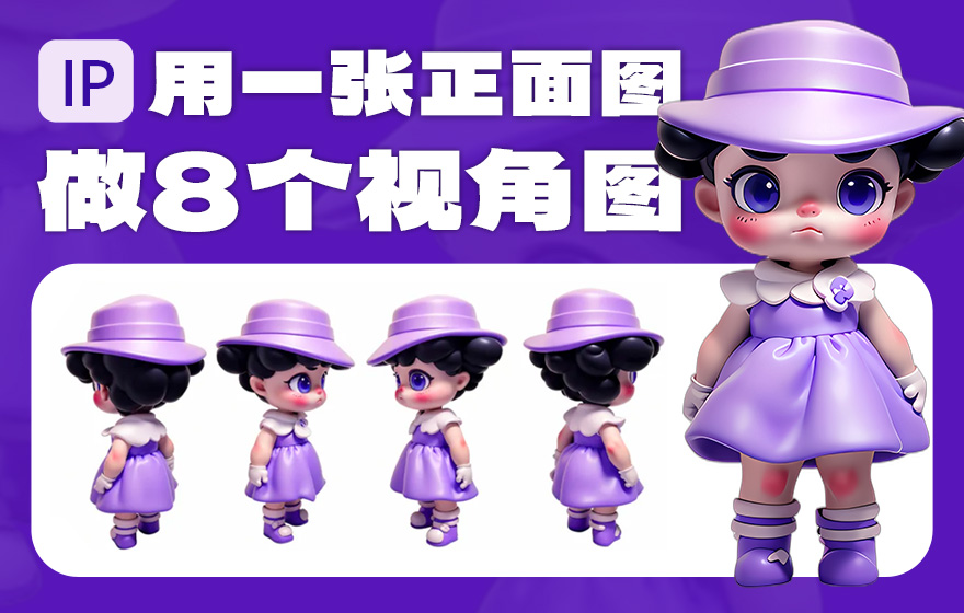 仅用一张正面图，如何用AI做出8个视角图？